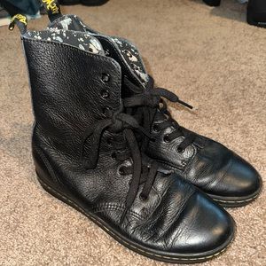 Dr. marten low heel sneaker boot with floral accent